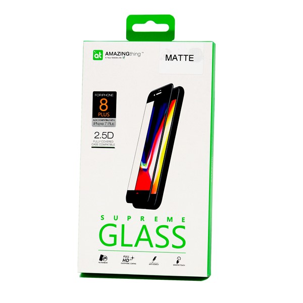 Supreme Matte Glass - iPhone 8 Plus (black) / 7 Plus (black)