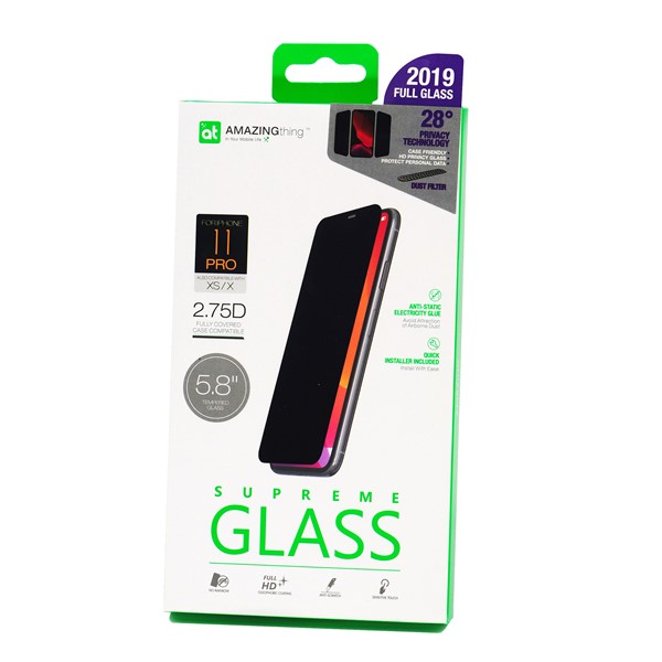 Privacy Dust Full Glass - iPhone 11 Pro / Xs / X
