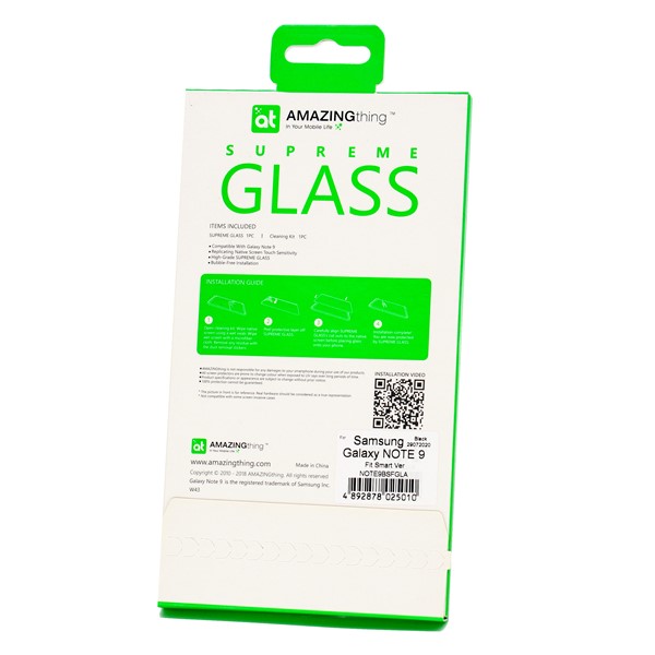 0.33mm Fit-Smart Supremeglass (BK) for Samsung Note 9